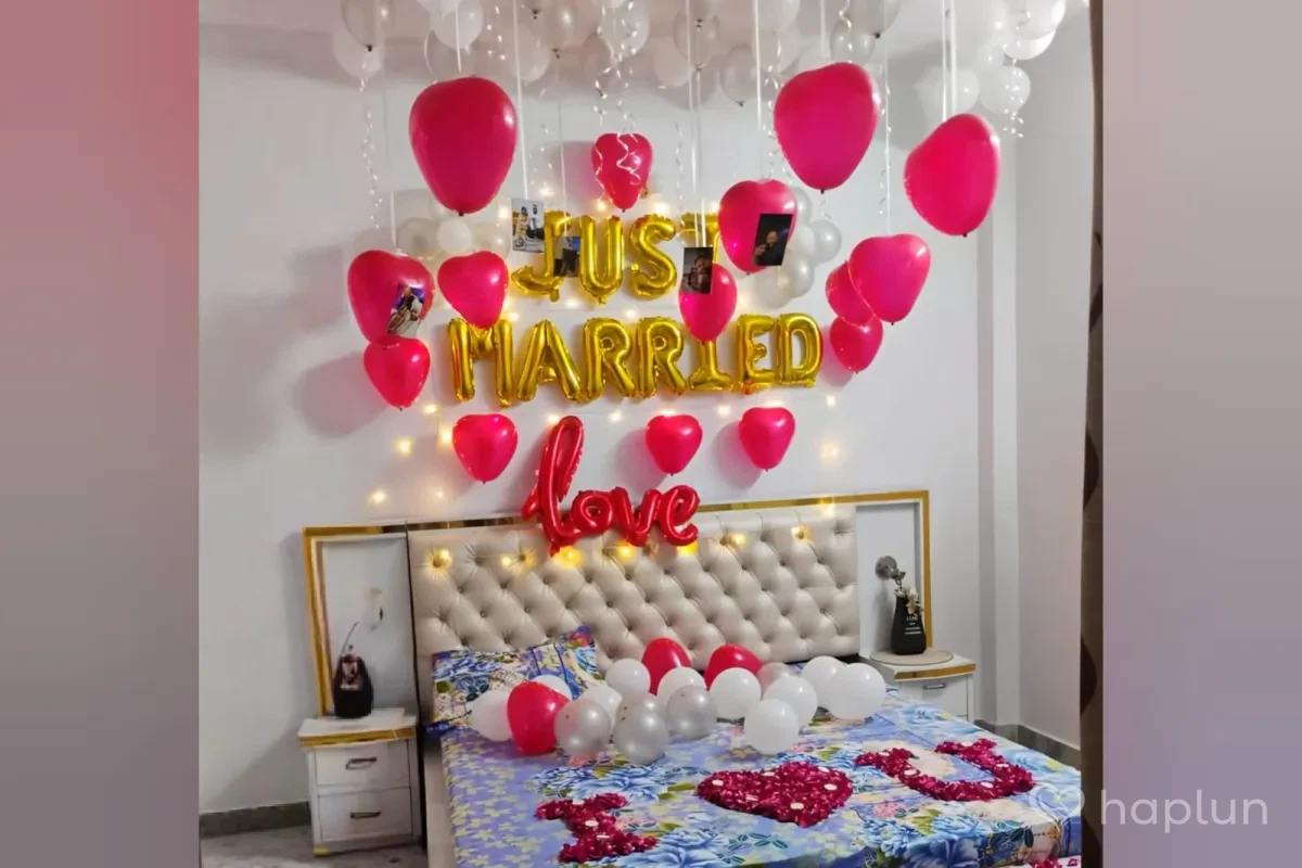 Just Married Love Balloon Decor