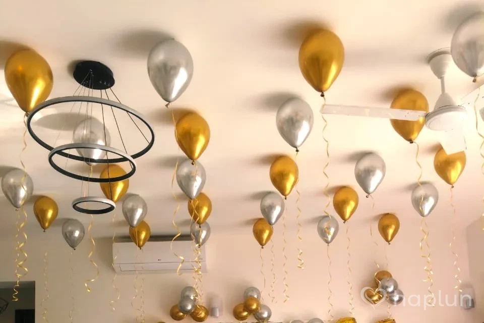 Chrome Balloon Birthday Surprise Decor