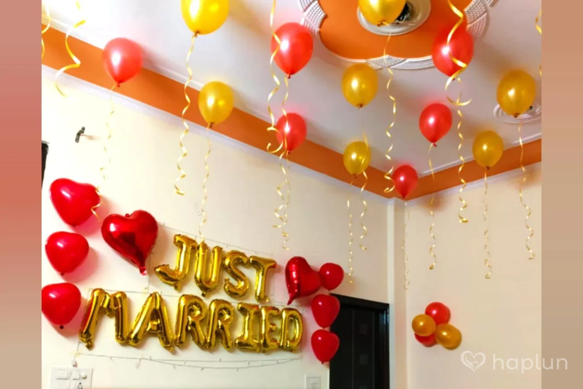 Simple Just Married Room Decor