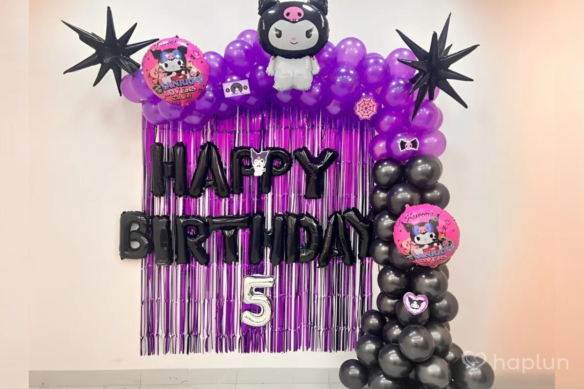 Kuromi Garland Backdrop Decor