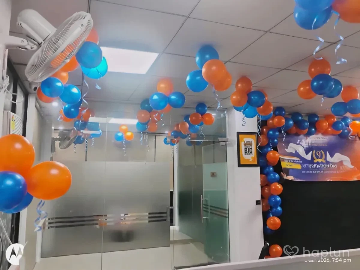 Orange & Blue Balloon Decoration