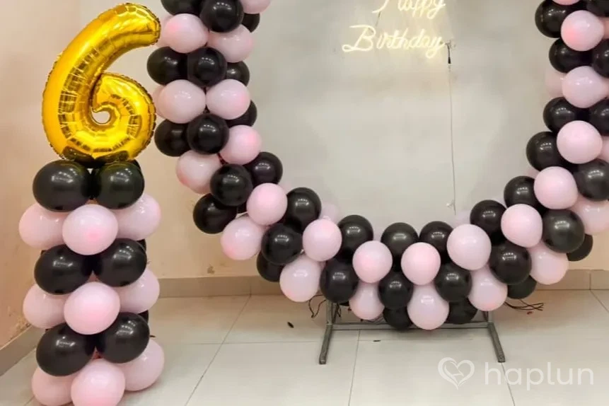 Pink and White Birthday Ring Decor