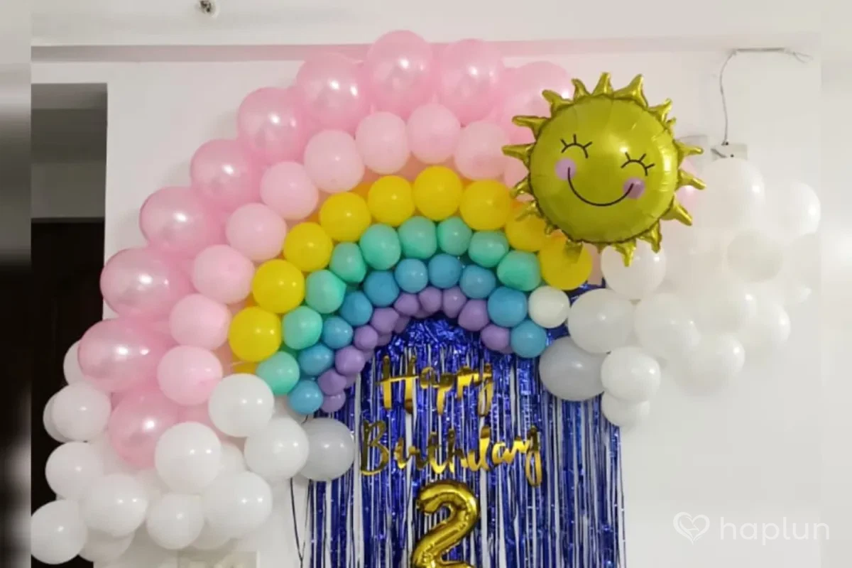 Rainbow Theme Balloon Decor