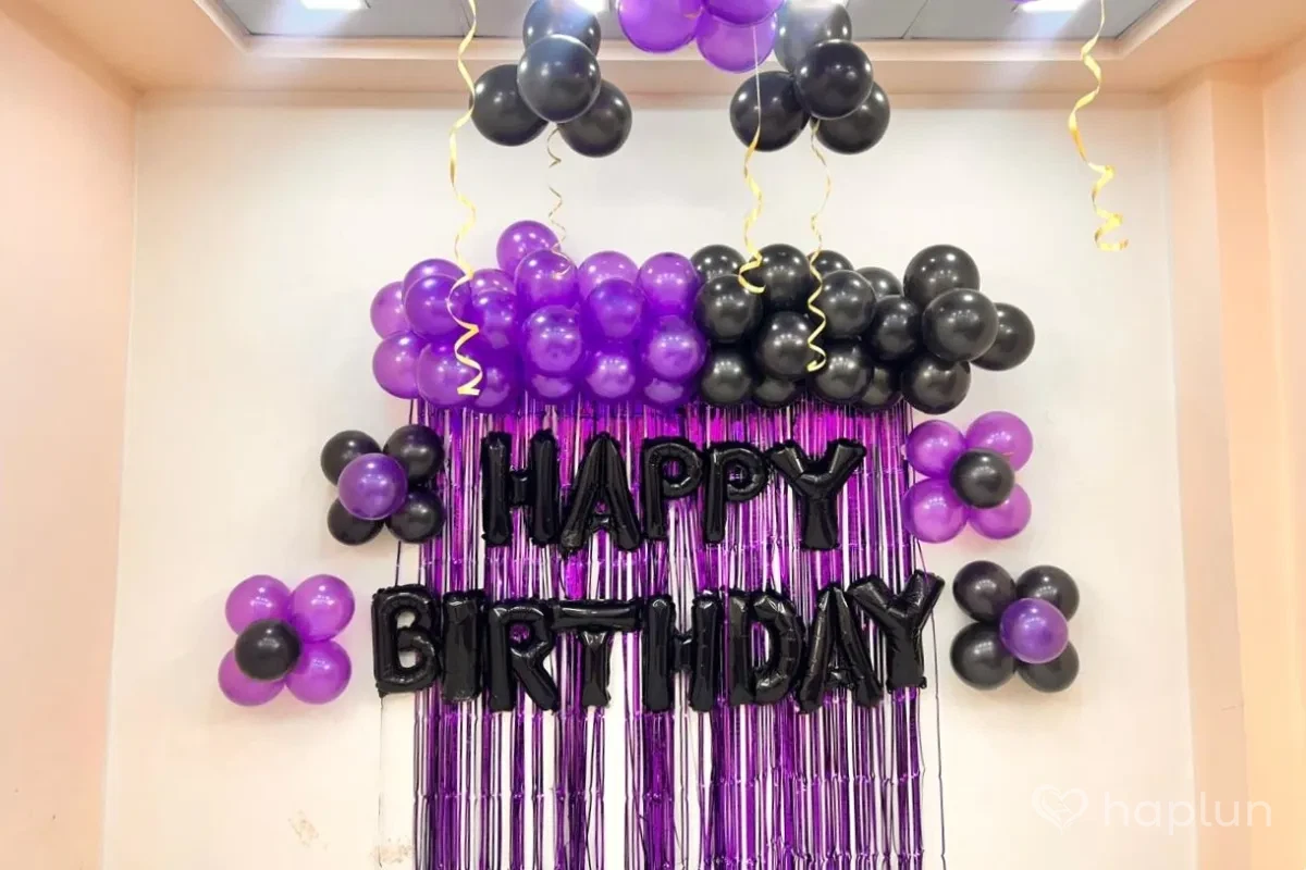 Starlit Purple Black Decoration