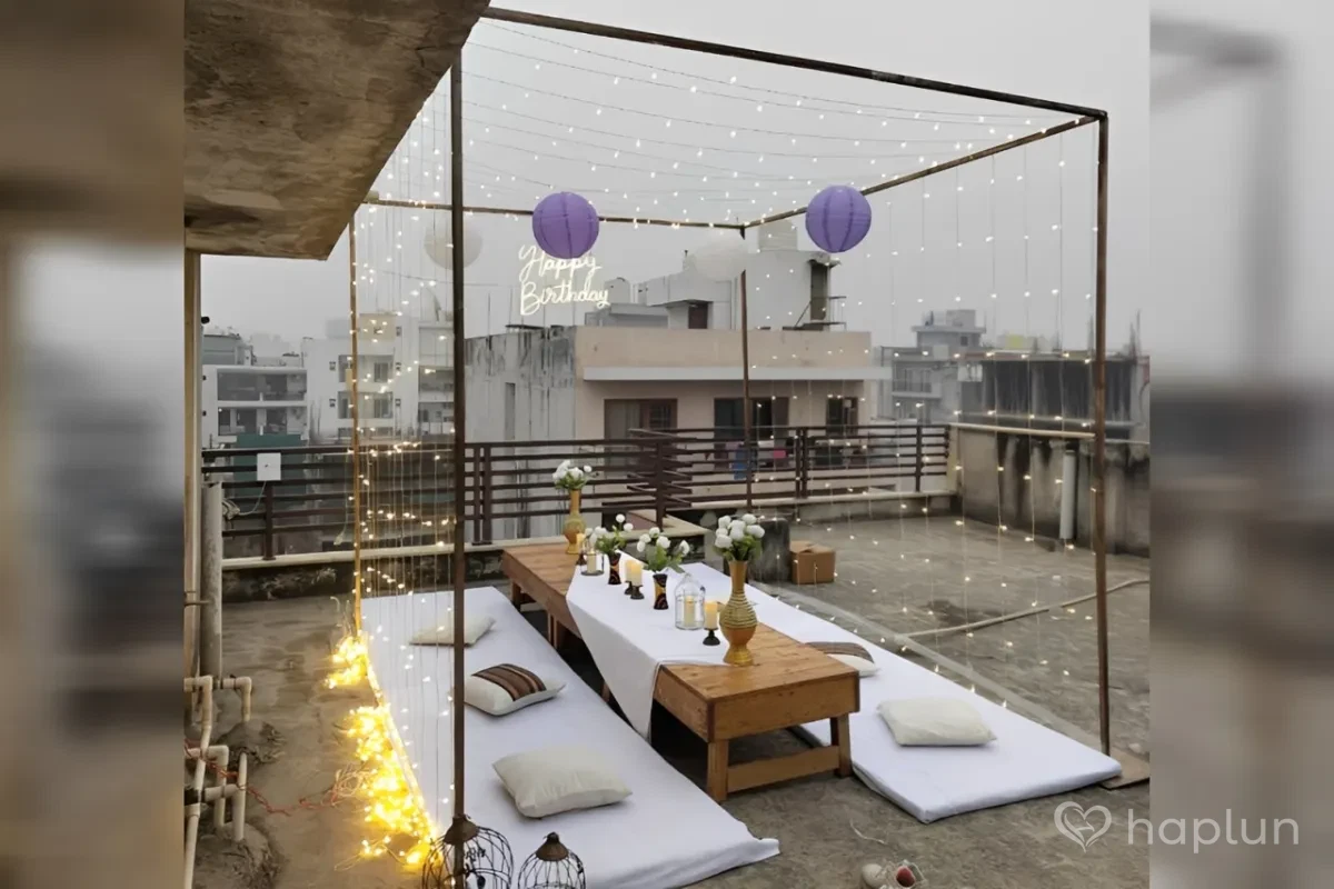 Surprise Birthday Terrace Decoration