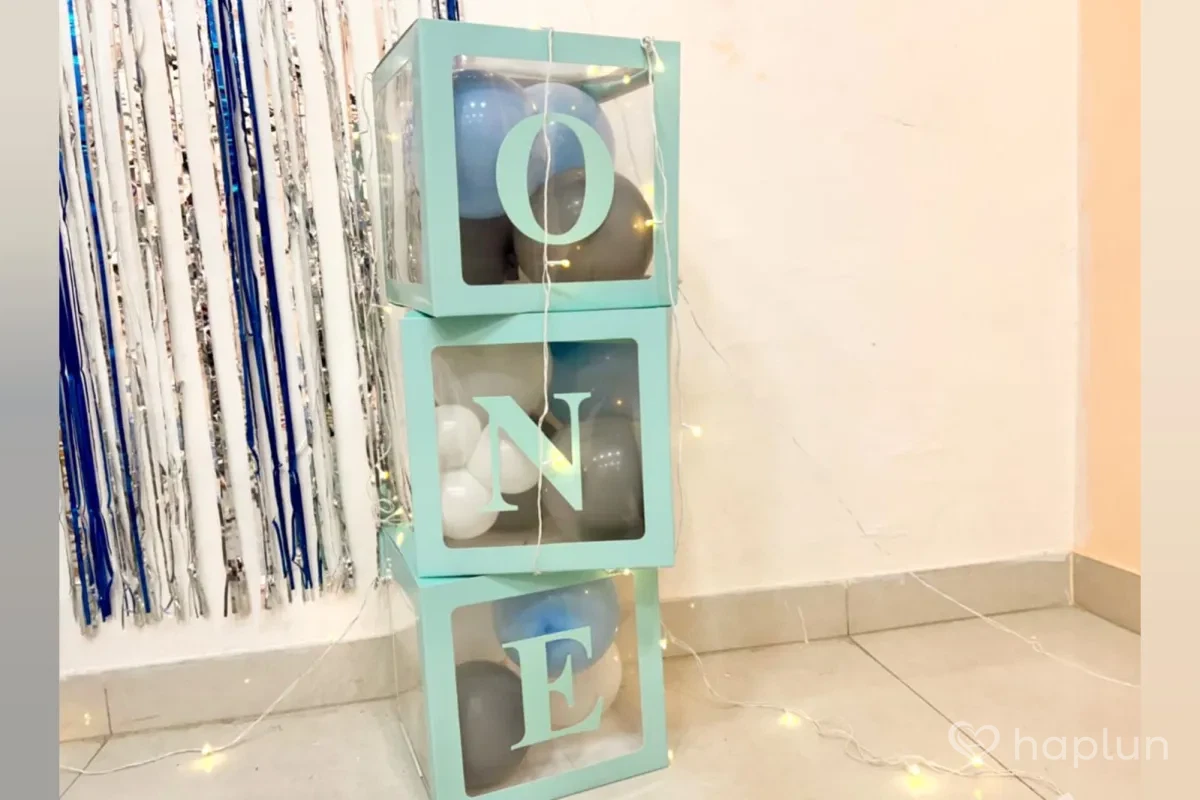 First Birthday Blue Balloon  Decor