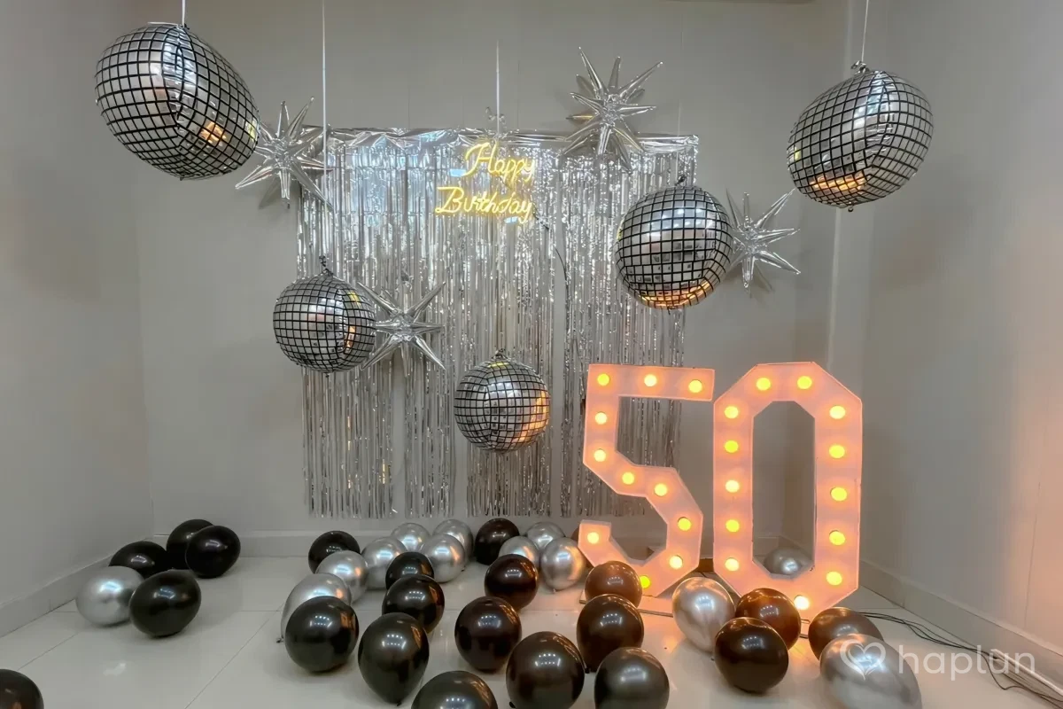 disco balloon decoration for birthday