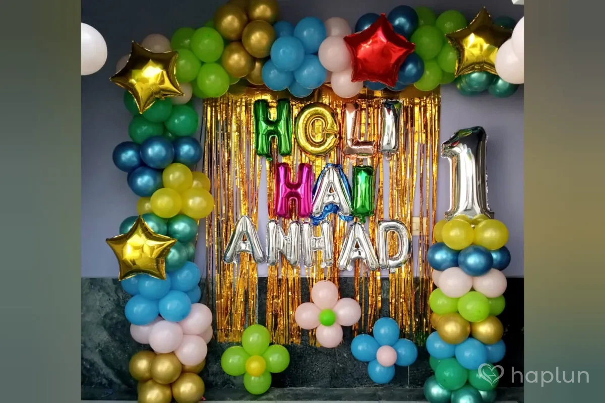 Kids 1st Holi Decoration at Home