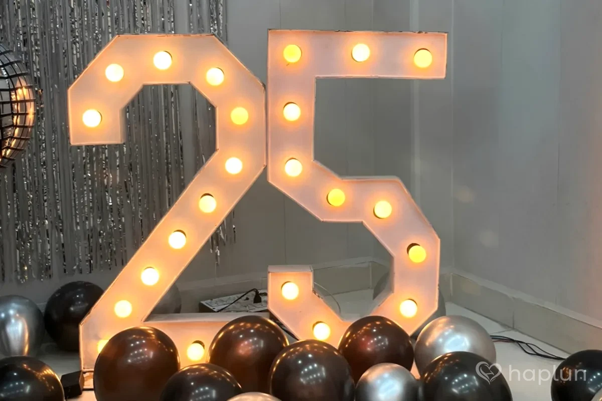 Silver Disco Arch Party Decor