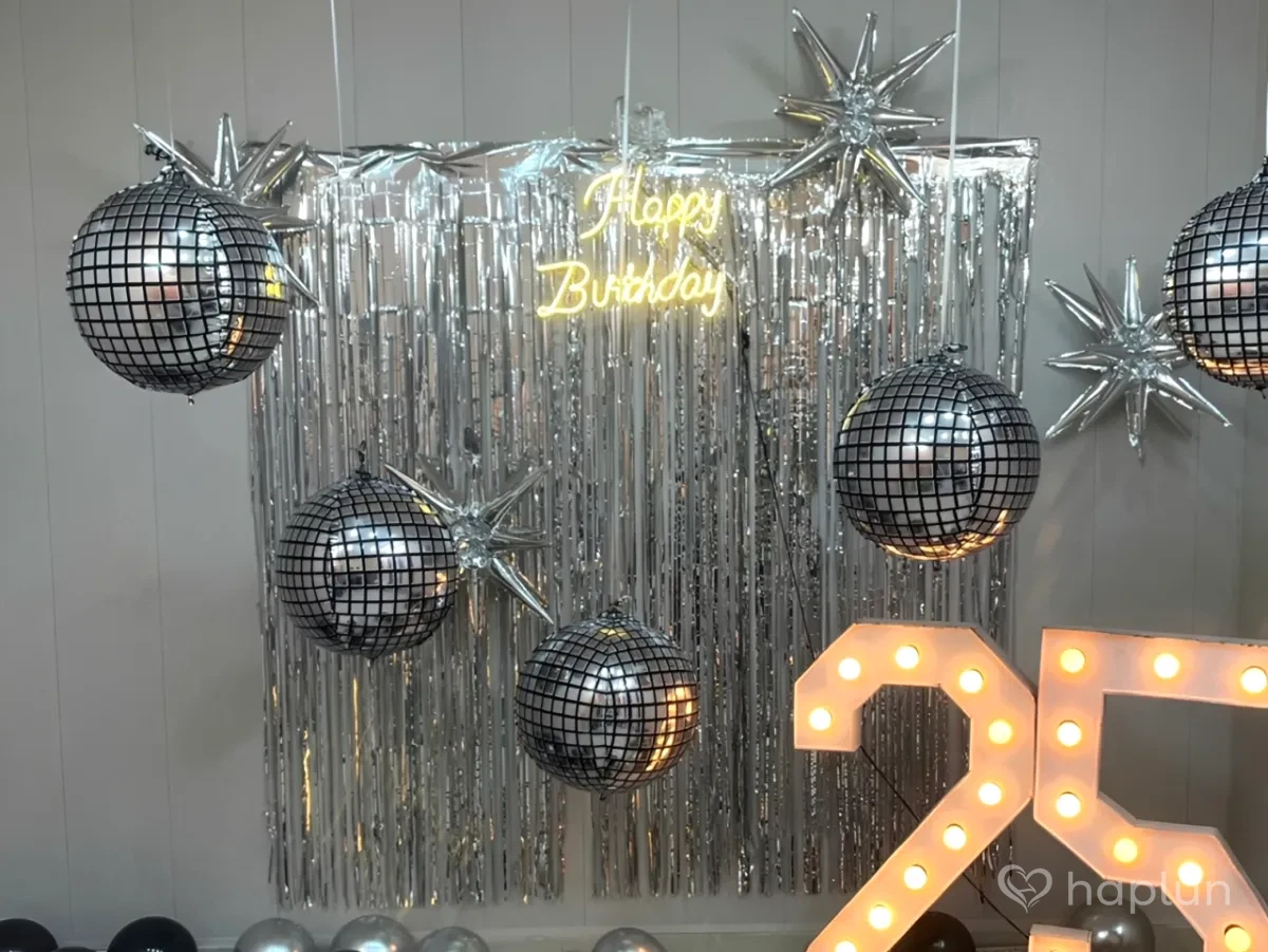 Silver Shine Disco Party Decor