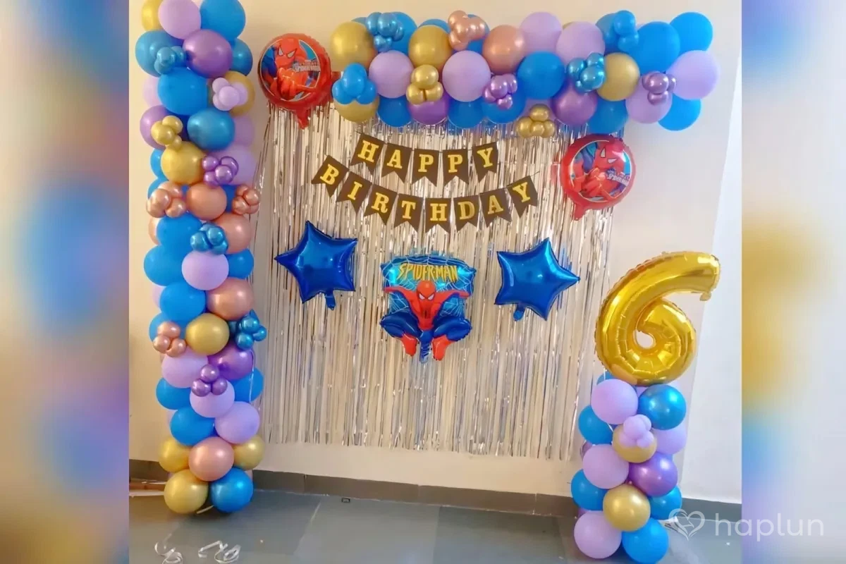 Spider-man Theme Balloon Backdrop