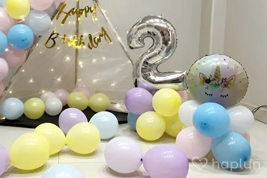 Unicorn kids birthday Setup