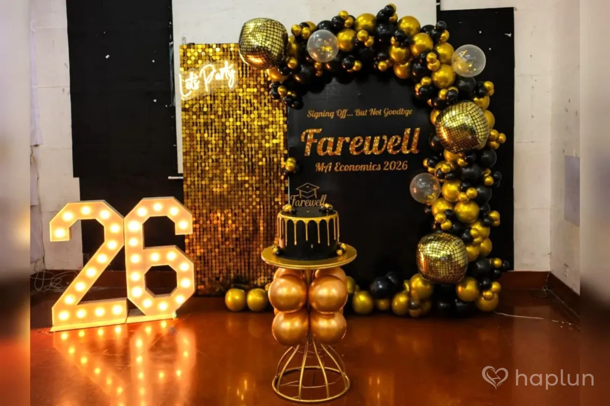 College Farewell Decoration Setup