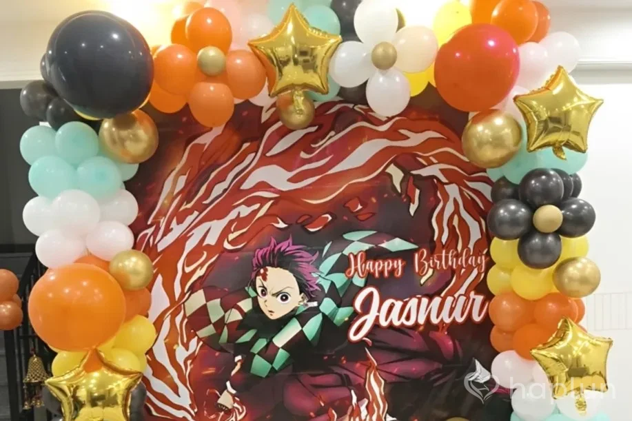 Demon Slayer Tanjiro Theme Decor on Flex