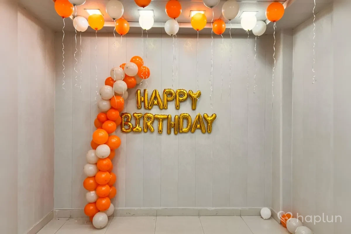 Orange and Begie Arch Decoration