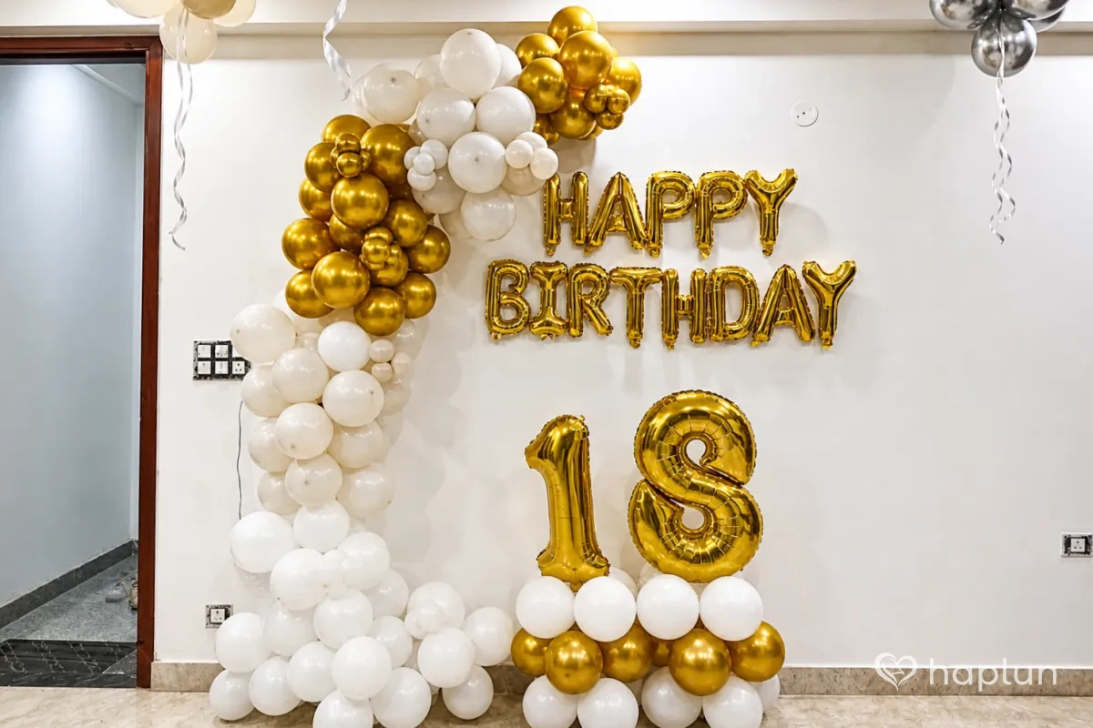 Pearl White Birthday Decoration