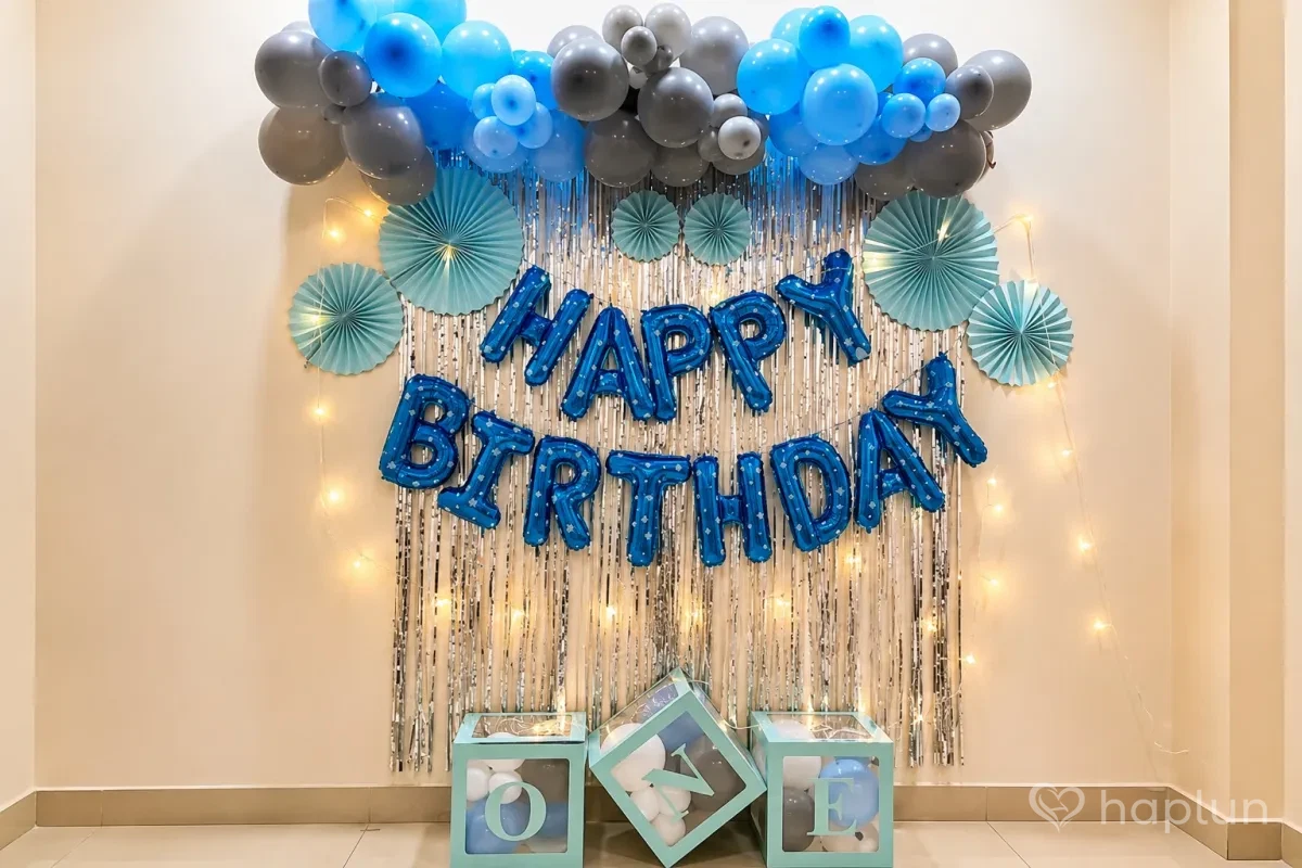 Platinum First Birthday Decoration