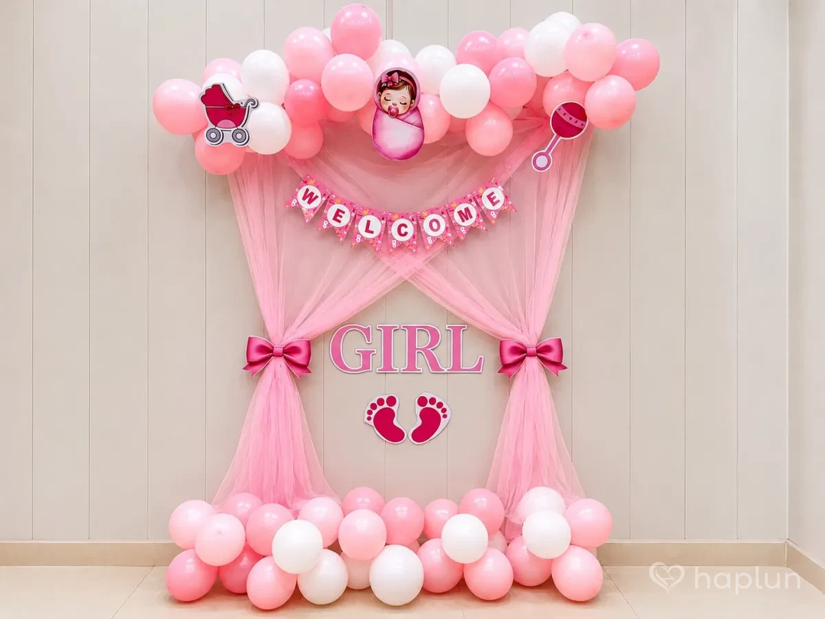 Surprise Baby Girl Arrival Decor