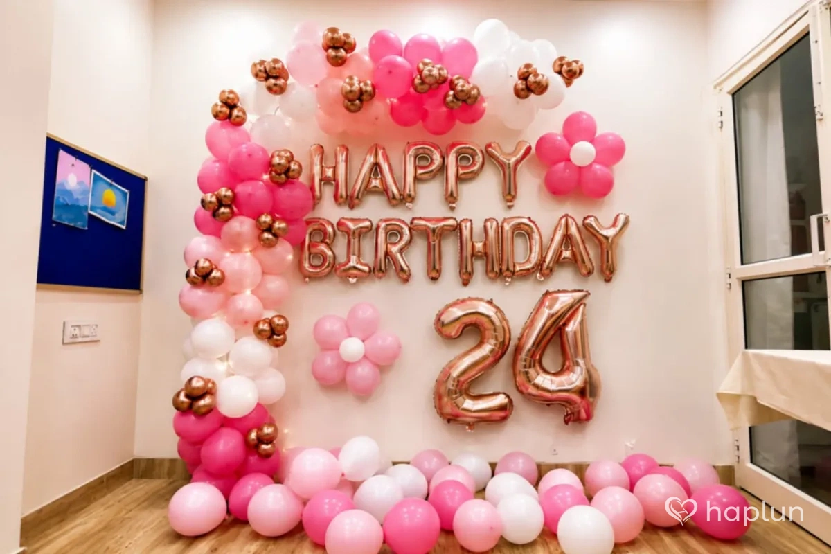 Dusty Pink Girl Birthday Decor