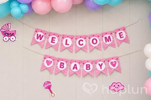 Baby Girl Welcome Surprise Decor