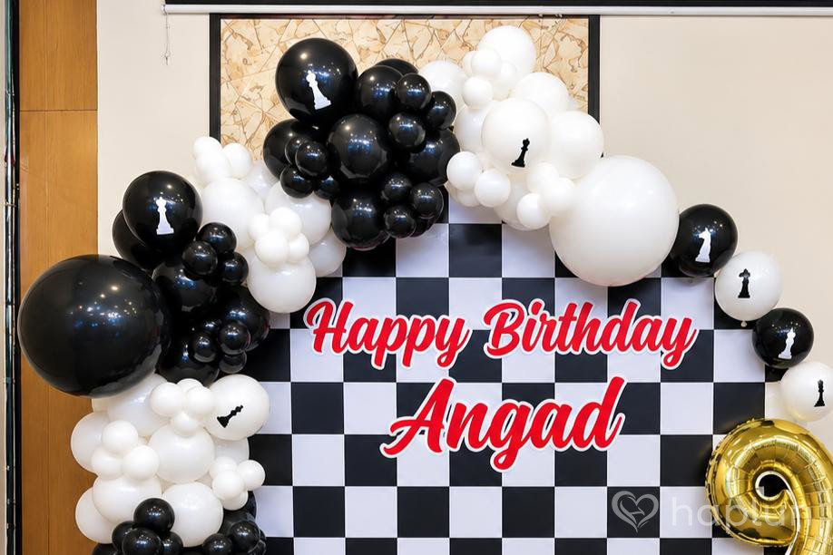 Black & White Chess Theme Decoration