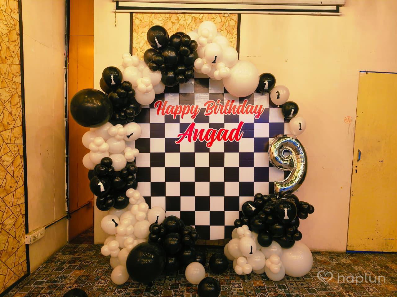 Chess Theme Birthday Balloon Decoration