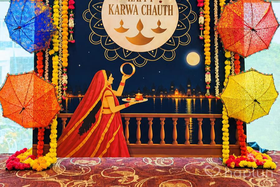 First Karwa Chauth Theme Decor