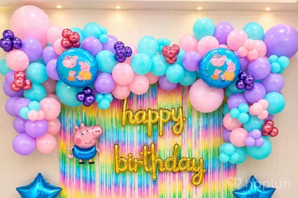 Peppa Pig Theme Backdrop Decoration