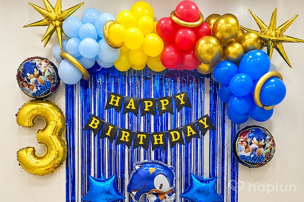 Sonic Birthday Party Setup