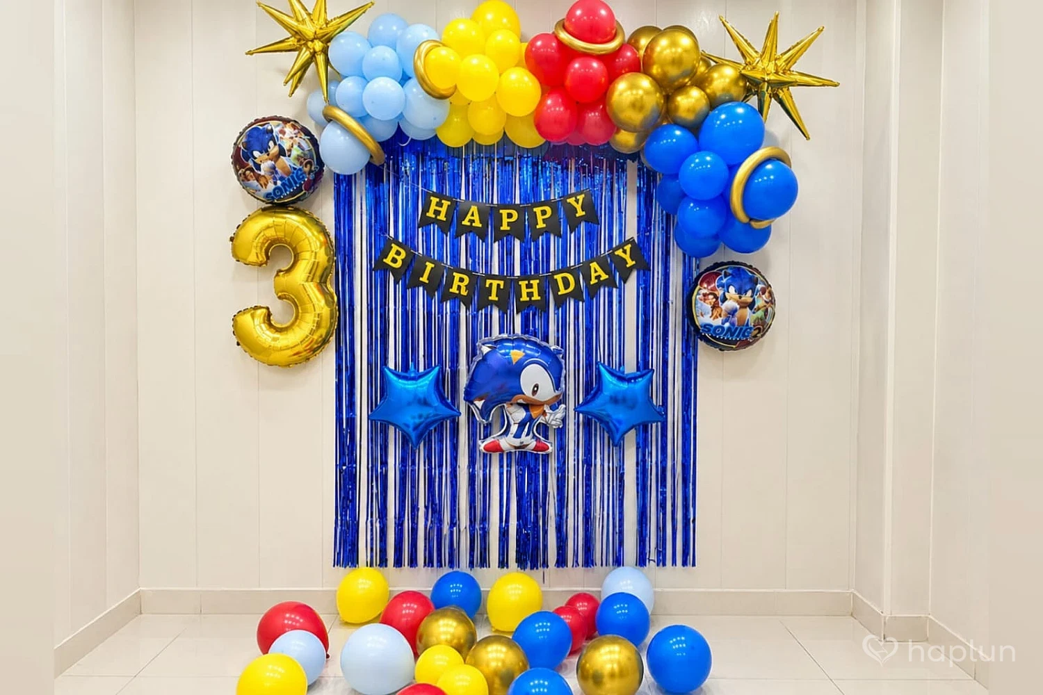 Super Sonic Birthday Party Setup