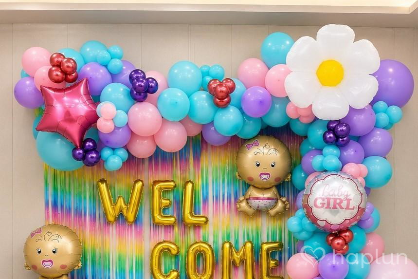 Twins Baby Girl Flower Welcome Decor